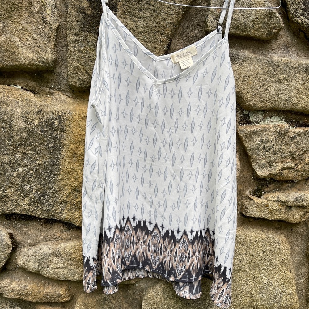 Black Note Patterned Tank